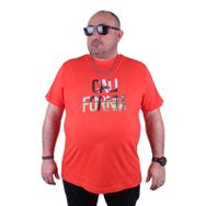 Moc Grande Kalifornia 23120 Büyük Beden Nar Çiçeği Erkek T-shirt