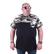 Moc Grande Kamuflaj 23145 Büyük Beden Haki Erkek T-shirt