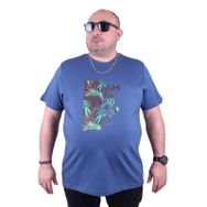 Moc Grande Kore 23116 Büyük Beden İndigo Erkek T-shirt