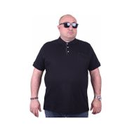 Moc Grande Polo 11501 Büyük Beden Siyah Erkek T-shirt