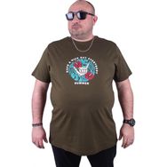 Moc Grande Summer 23119 Büyük Beden Askeri Yeşil Erkek T-shirt