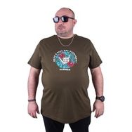 Moc Grande Summer 23119 Büyük Beden Askeri Yeşil Erkek T-shirt