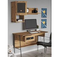 Modalife Arya Çalışma Masası + Atlantik Çam Duvar Rafı