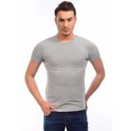 Modaplaza 1202EY02002 Kısa Kol Bisiklet Yaka Gri Erkek T-shirt