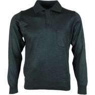Modarar RAR00651 Yeşil Polo Yaka Yünlü Klasik Normal Kesim Erkek Kazak