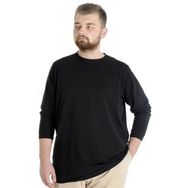 Mode XL 20103 Siyah Manşetli Uzun Kol Erkek T-Shirt