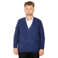 Mode XL 20548 İndigo Vanize Selanik Düğmeli Erkek Hırka