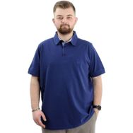 Mode XL 20553 İndigo Nakışlı Klasik Pike Polo Yaka Erkek T-Shirt