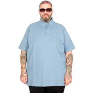 Mode XL 20553 Mavi Nakışlı Klasik Pike Polo Yaka Erkek T-Shirt
