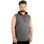 Mode XL 21125 Antramelanj Basic Kapüşonlu Erkek T-Shirt