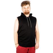 Mode XL 21125 Siyah Basic Kapüşonlu Erkek T-Shirt