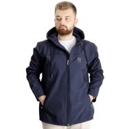 Mode XL 21235 Softshell Parçalı Kapüşonlu Lacivert Erkek Mont
