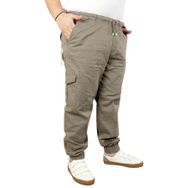 Mode XL 21911 Valencia Bej Keten Kargo Erkek Jogger Pantolon