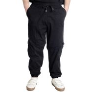 Mode XL 21911 Valencia Siyah Keten Kargo Erkek Jogger Pantolon