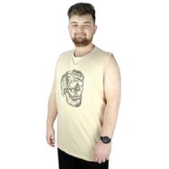 Mode XL 22124 Skull Bej Kolsuz Erkek T-Shirt