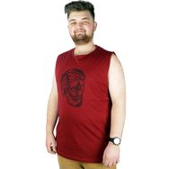 Mode XL 22124 Skull Bordo Kolsuz Erkek T-Shirt