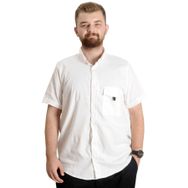 Mode XL 22363 Beyaz Gabardin Tek Cep Erkek Gömlek