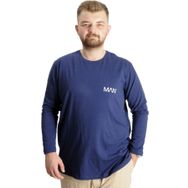 Mode XL 23099 İndigo Uzun Kol Bisiklet Yaka Erkek T-Shirt