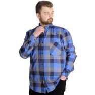 Mode XL 23300 Lacivert Ekose Uzun Kollu Erkek Gömlek