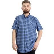 Mode XL 23301 Çağla Ekose Kısa Kollu Erkek Gömlek