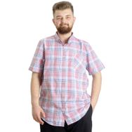 Mode XL 23301 Ekru Ekose Kısa Kollu Erkek Gömlek