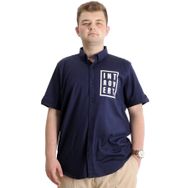Mode XL 23304 Introvert Lacivert Gabardin Erkek Gömlek