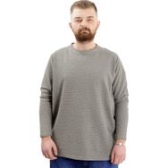 Mode XL 23460 Waffle Haki Erkek Sweatshirt