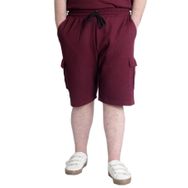 Mode XL 23500 Waffle Bordo Kargo Cep Erkek Şort