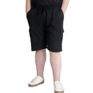 Mode XL 23500 Waffle Siyah Kargo Cep Erkek Şort