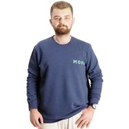 Mode XL 23529 İndigo Bisiklet Yaka Erkek Sweatshirt