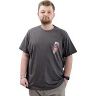Mode XL U24069 Leaf Antramelanj Erkek T-shirt