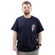 Mode XL U24069 Leaf Lacivert Erkek T-shirt