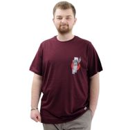 Mode XL U24069 Leaf Mürdüm Erkek T-shirt