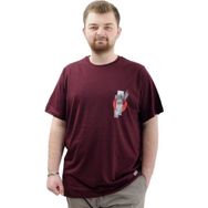 Mode XL U24069 Leaf Mürdüm Erkek T-shirt
