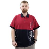 Mode XL U24323 Polo Sport Bordo Erkek T-shirt