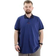 Mode XL U24328 İndigo Klasik Polo Yaka Erkek T-shirt