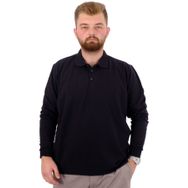 Mode XL U24340 Siyah Polo Yaka Erkek Sweatshirt