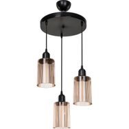 Modelight Aksel 3'lü Bal Optik Camlı Avize