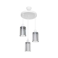 Modelight Aksel 3'lü Füme Optik Camlı Avize