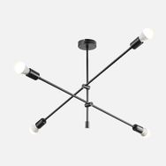 Modelight Ark Siyah Metal 4'lü Geometrik Avize