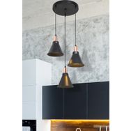 Modelight MDL.4301 Siyah Porto 3'lü Çember Avize
