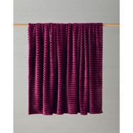 Modern Line Çizgili Super Soft Çift Kişilik Battaniye 200X220 cm Mürdüm - 200 x 220 cm