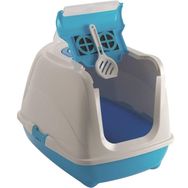 Moderna 50x39x37 cm Mavi Flip Cat Kapalı Kedi Tuvaleti