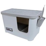Moderna Beyaz 75.7x45x45 cm Casetta Camelia Kapalı Kedi Tuvaleti