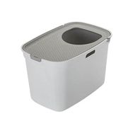 Moderna Top Cat Üstten Girişli Kapalı Açık Gri Gri 59 cm Kedi Tuvaleti