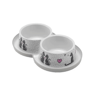 Moderna Trendy Love 2 x 350 ml İkili Kedi Mama Kabı