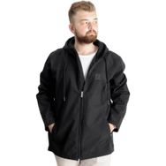 ModeXL 21235 Erkek Softshell Parcalı Kapsonlu Siyah Mont