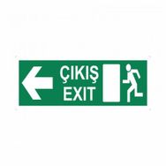 Modülerteknik Çıkış Exit Sol 10x25 cm Uyarı Levhası