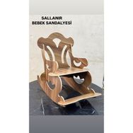 Moleni Sallanan Bebek Sandalye - Ceviz
