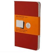 Moleskine 64S CH116Vf Cahier Bordo Çizgili Büyük Boy 3'lü Defter